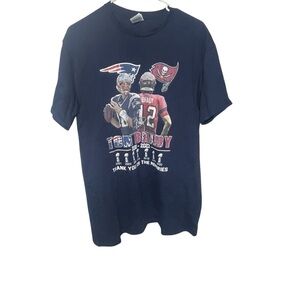 Tom Brady Thank You for the Memories Graphic Tee Shirt - Navy L NFL
